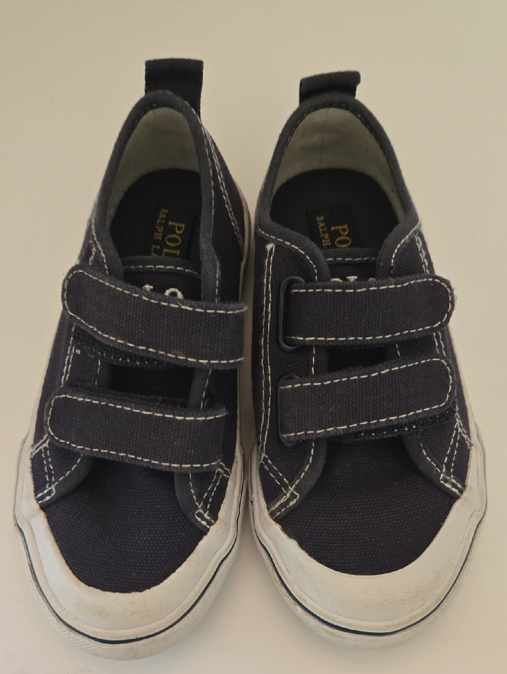 Polo by Ralph Lauren Kids Navy Canvas Velcro Sneakers